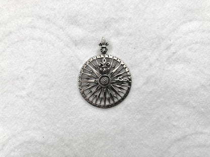Fleur De Lis Compass Pendant/Necklace