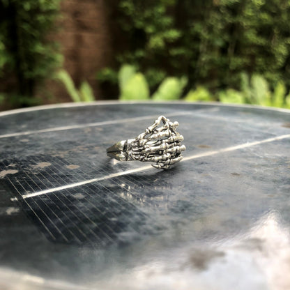 Gothic Skeleton Dragon Claw Ring