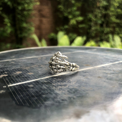 Gothic Skeleton Dragon Claw Ring
