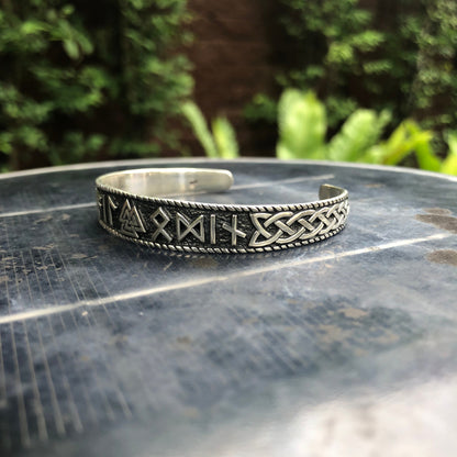 Valknut Celtic Symbol Cuff Bracelet