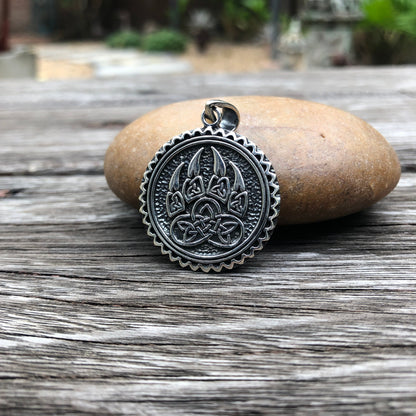 Viking Bear Fist Pendant Necklace