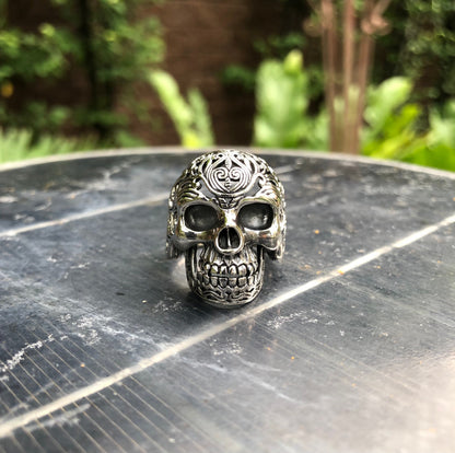 Gothic Bali Design Skull Ring
