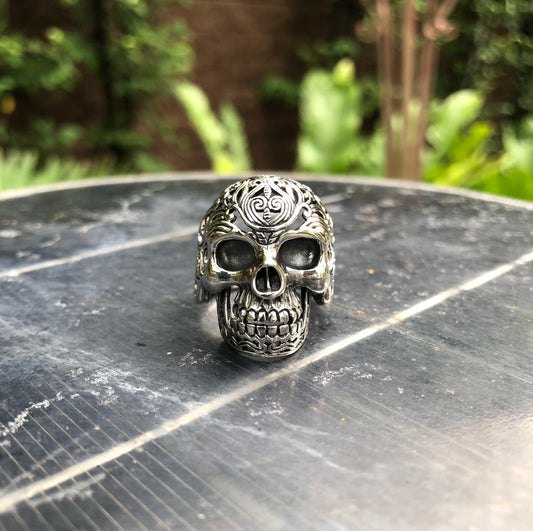 Gothic Bali Design Skull Ring