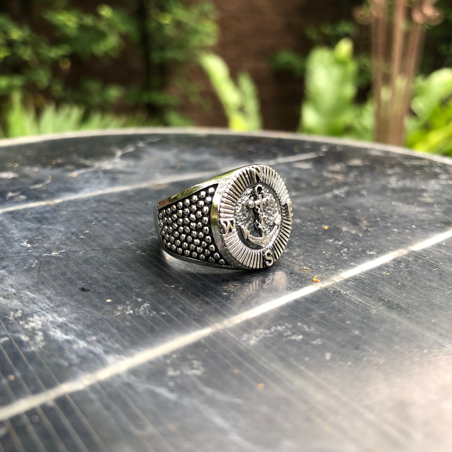 Sailer North Star Compass & Boat Anchor Ring