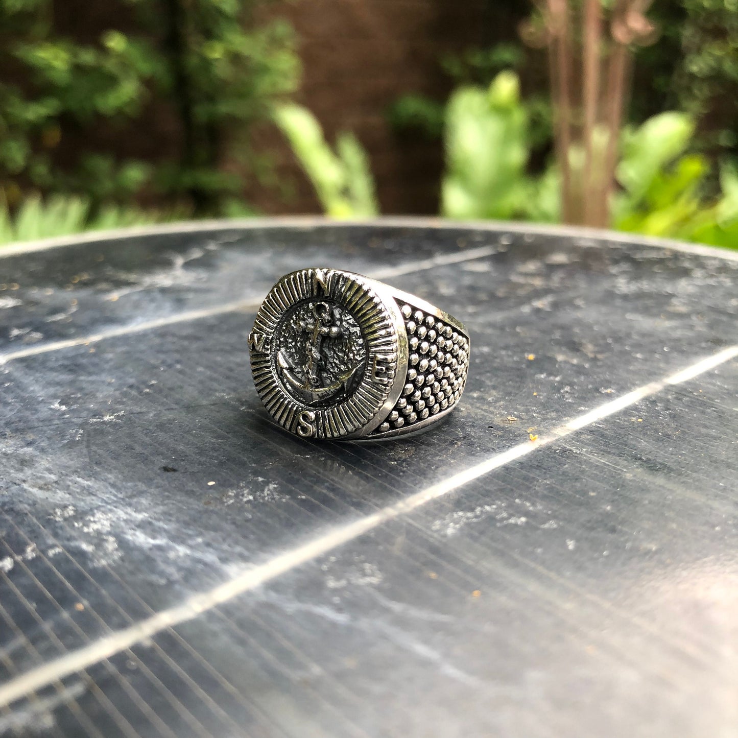 Sailer North Star Compass & Boat Anchor Ring