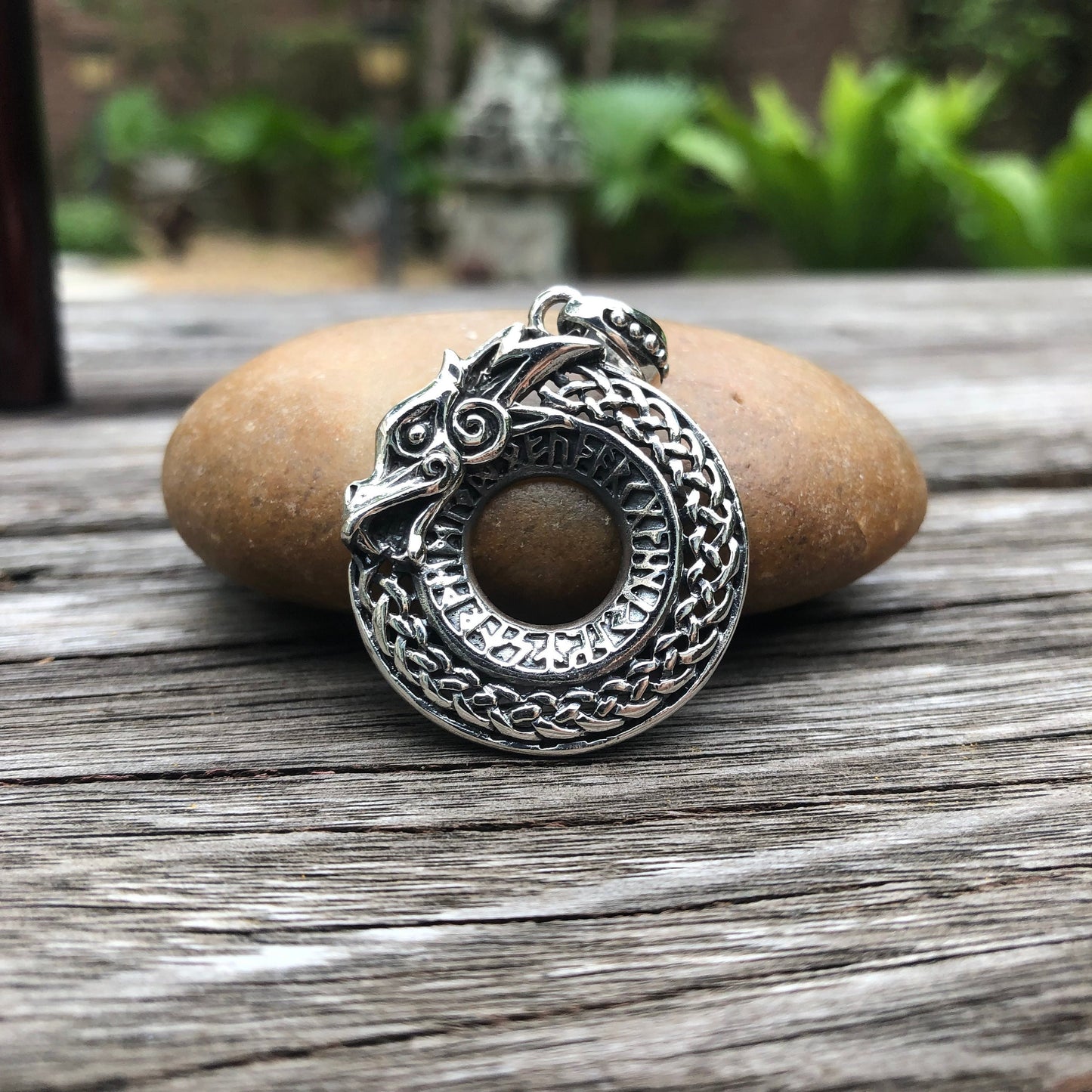 Viking Dragon Rune Celtic Knot Pattern Pendant/Necklace
