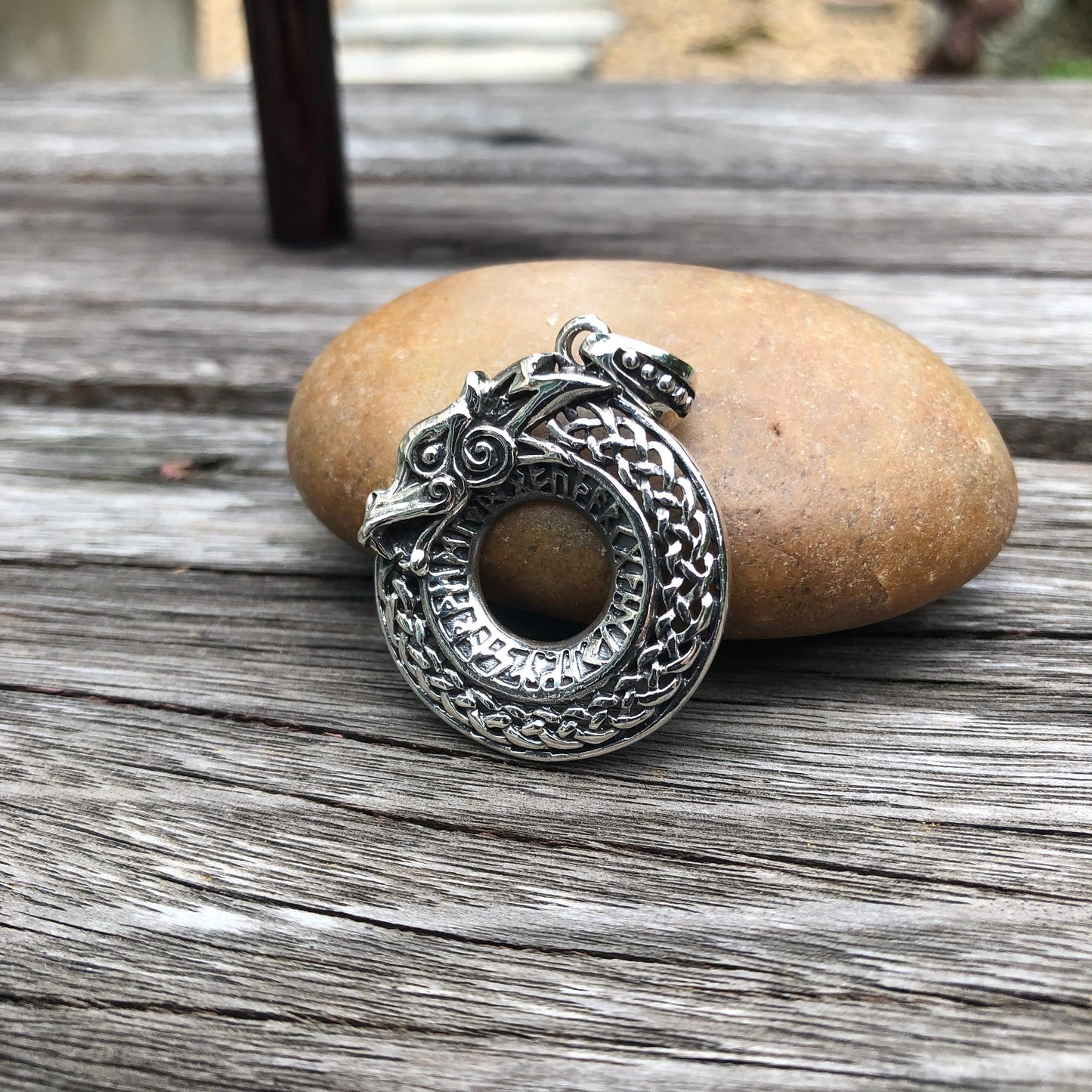 Viking Dragon Rune Celtic Knot Pattern Pendant/Necklace