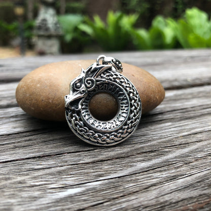 Viking Dragon Rune Celtic Knot Pattern Pendant/Necklace