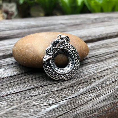 Viking Dragon Rune Celtic Knot Pattern Pendant/Necklace