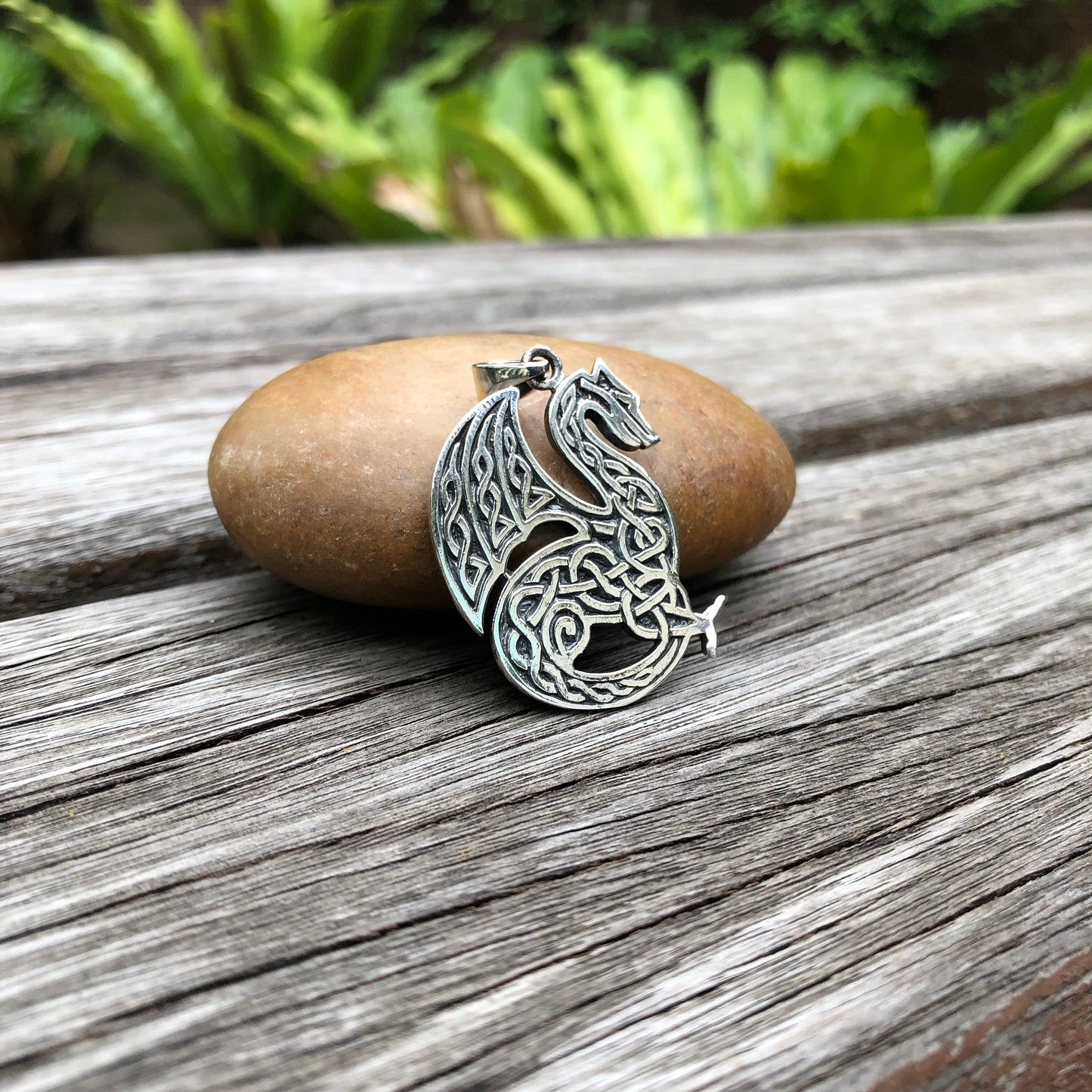 Mythical Viking Dragon Celtic Knot Edwardian Pendant/ Necklace