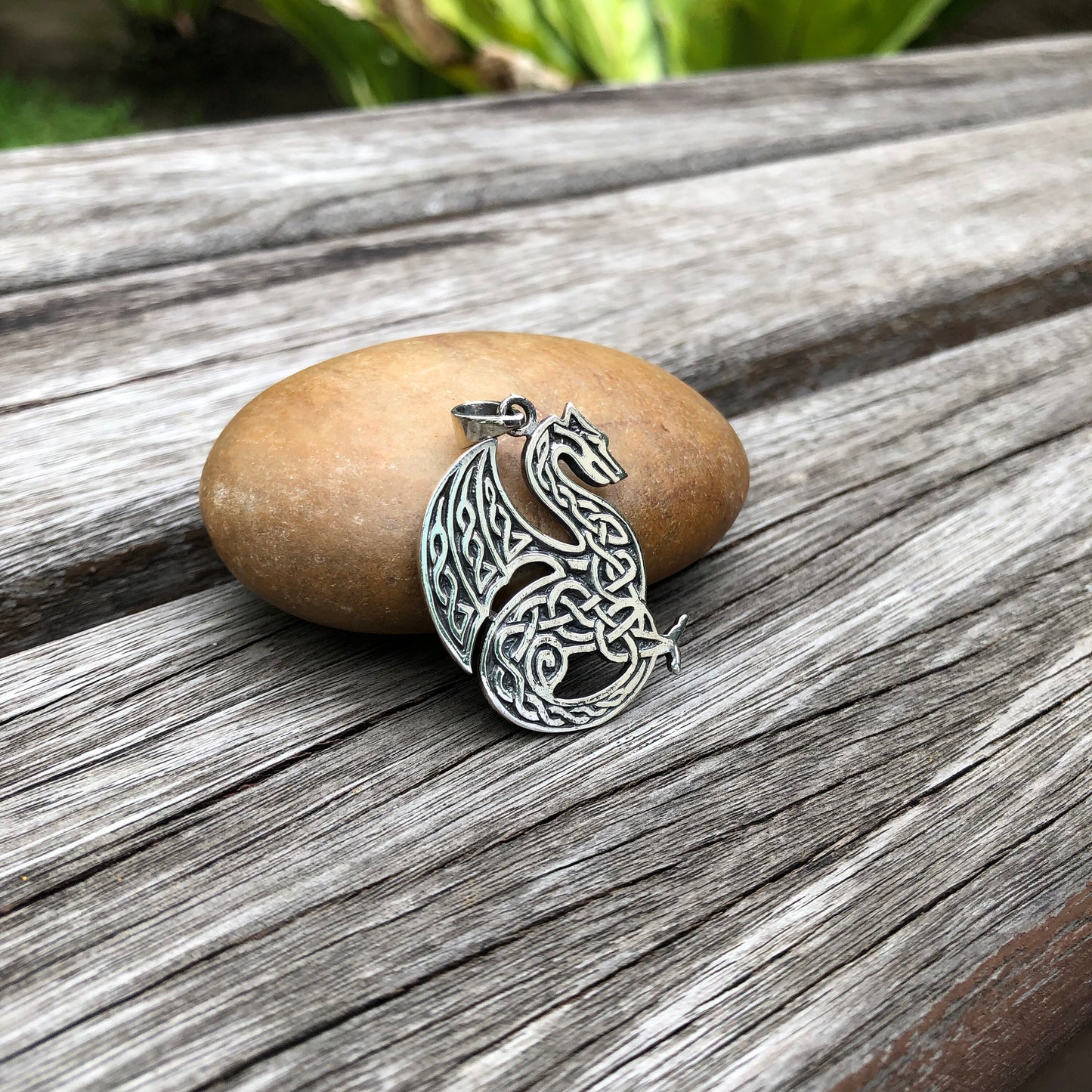 Mythical Viking Dragon Celtic Knot Edwardian Pendant/ Necklace
