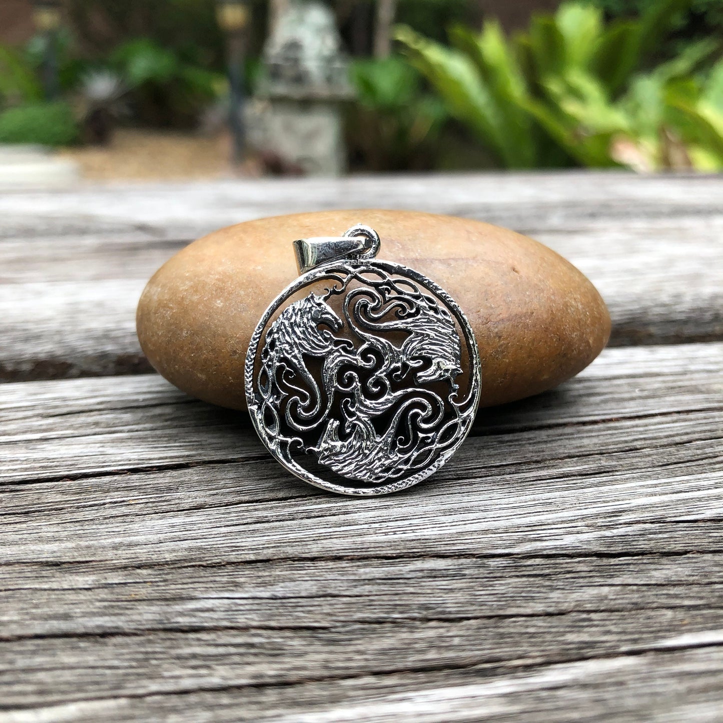 Unicorn Circle Mythical Creature Pendant/Necklace
