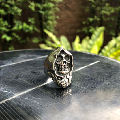Biker Skull Grim Reaper Ring