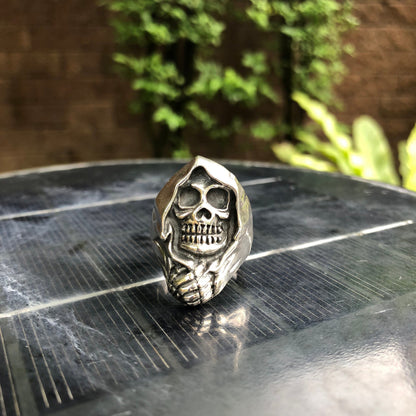 Biker Skull Grim Reaper Ring