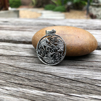 Unicorn Circle Mythical Creature Pendant/Necklace