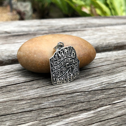 Egyptian Egypt Eye Hieroglyphic Plate Eye of Horus Pendant/ Necklace