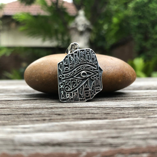 Egyptian Egypt Eye Hieroglyphic Plate Eye of Horus Pendant/ Necklace