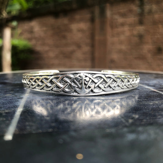 Sailor Anchor Celtic Knot Cuff Bracelet