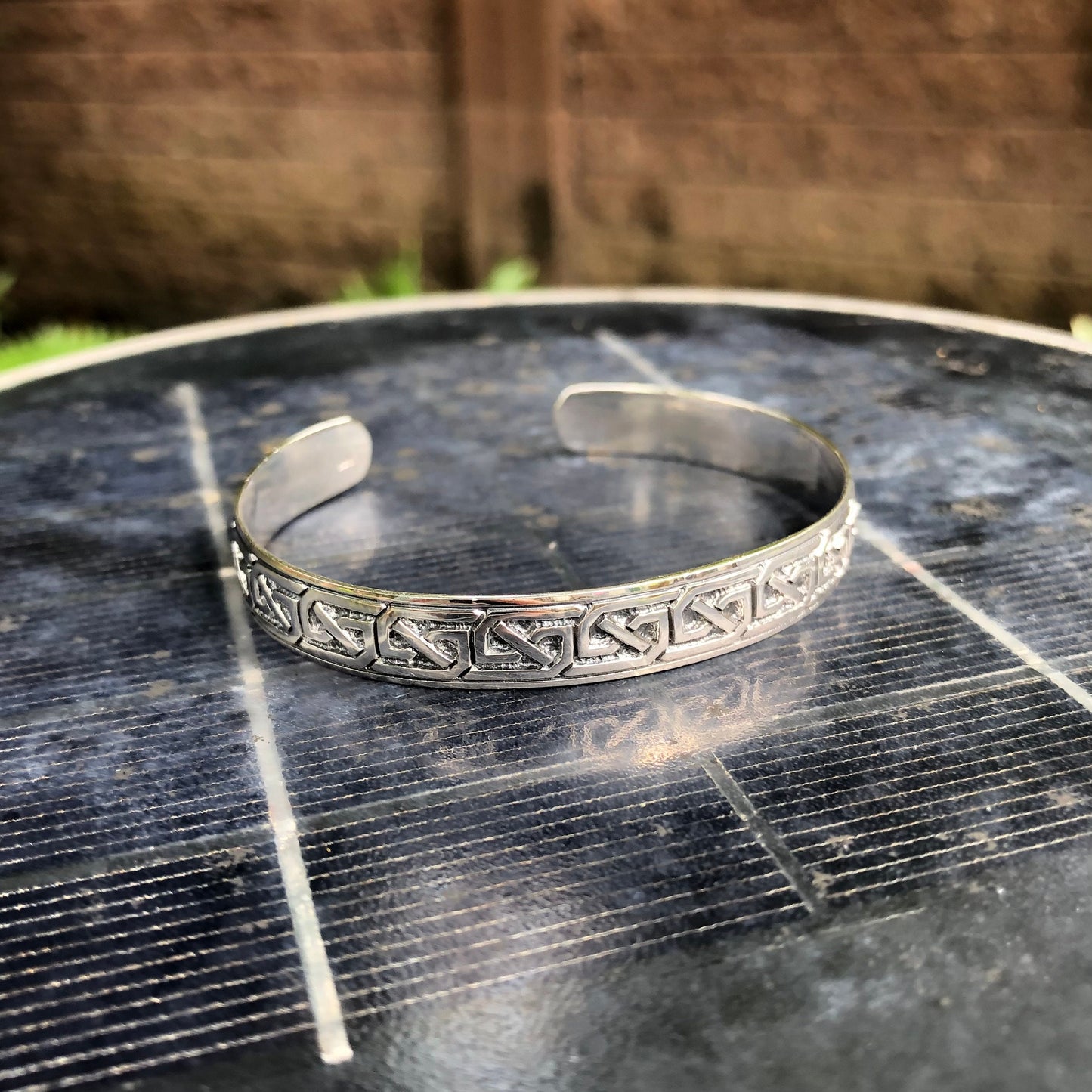 Viking Celtic Knot Design Cuff Bracelet