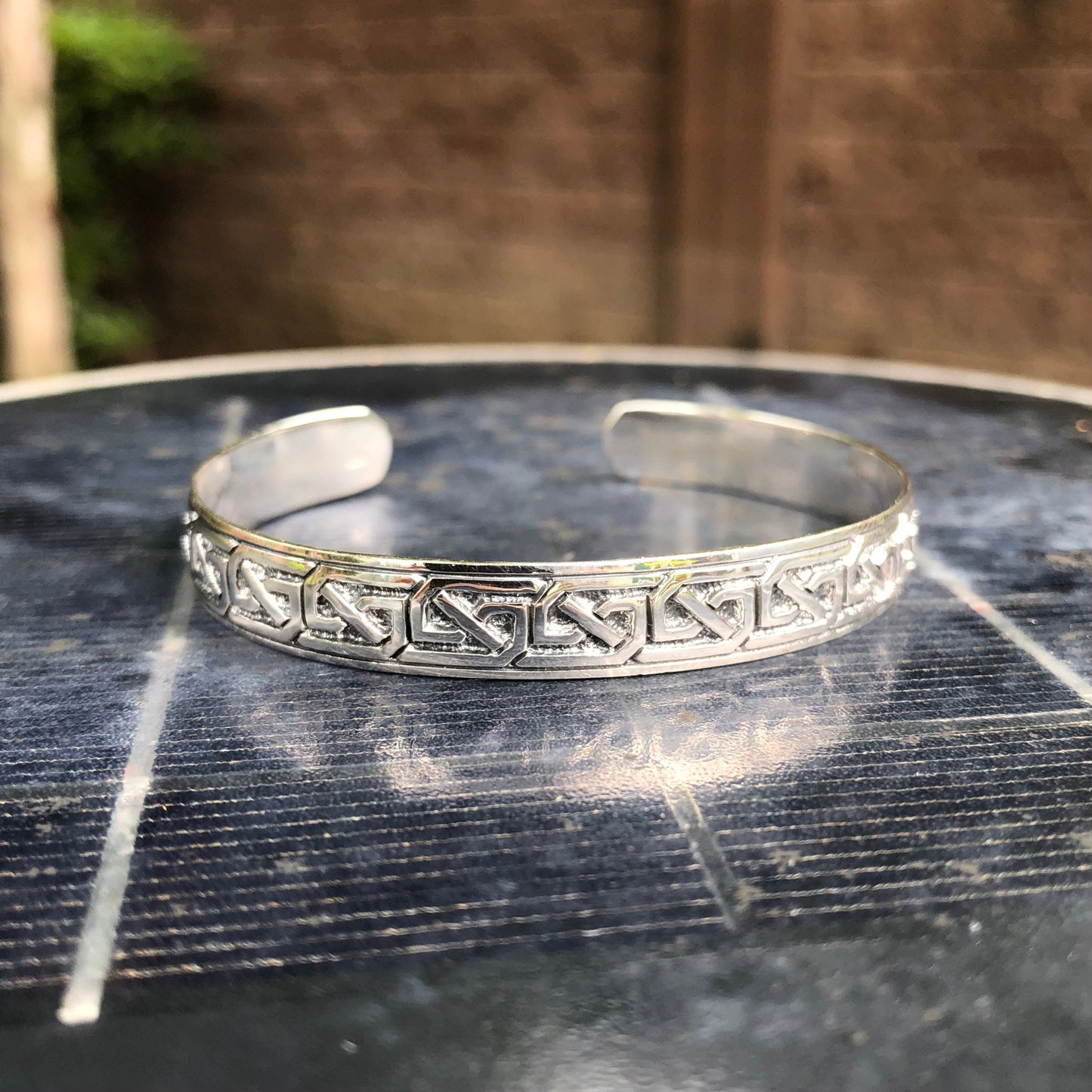 Viking Celtic Knot Design Cuff Bracelet