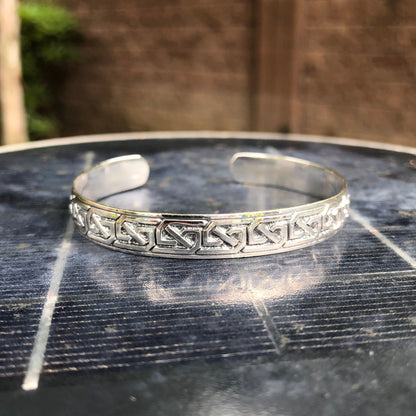 Viking Celtic Knot Design Cuff Bracelet