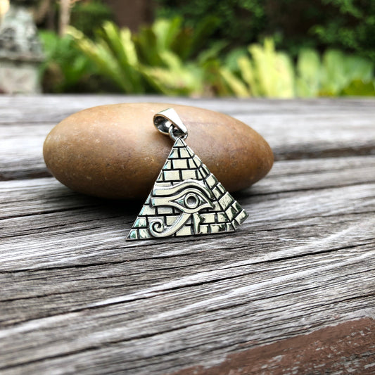 Egypt Eye of Horus Pyramid Shape Pendant/ Necklace