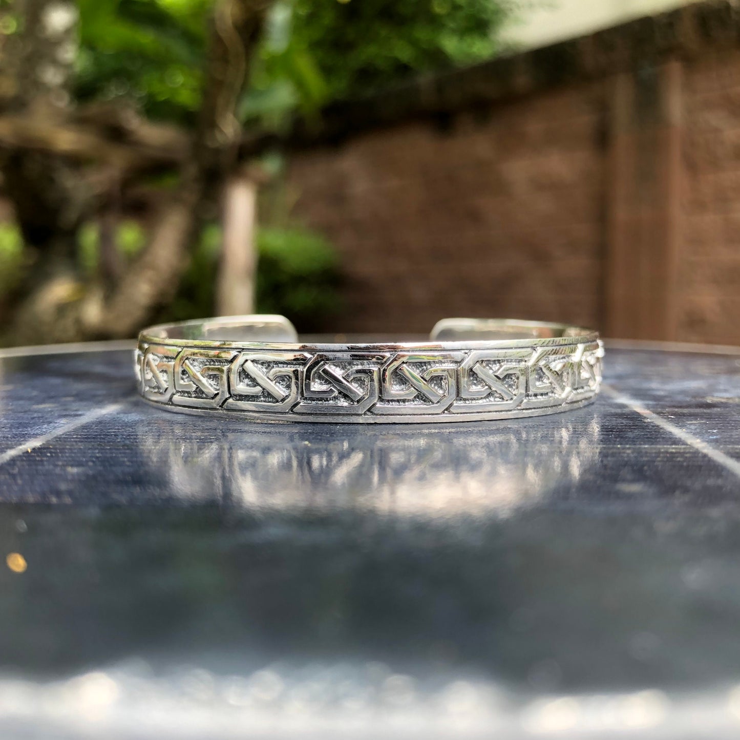 Viking Celtic Knot Design Cuff Bracelet