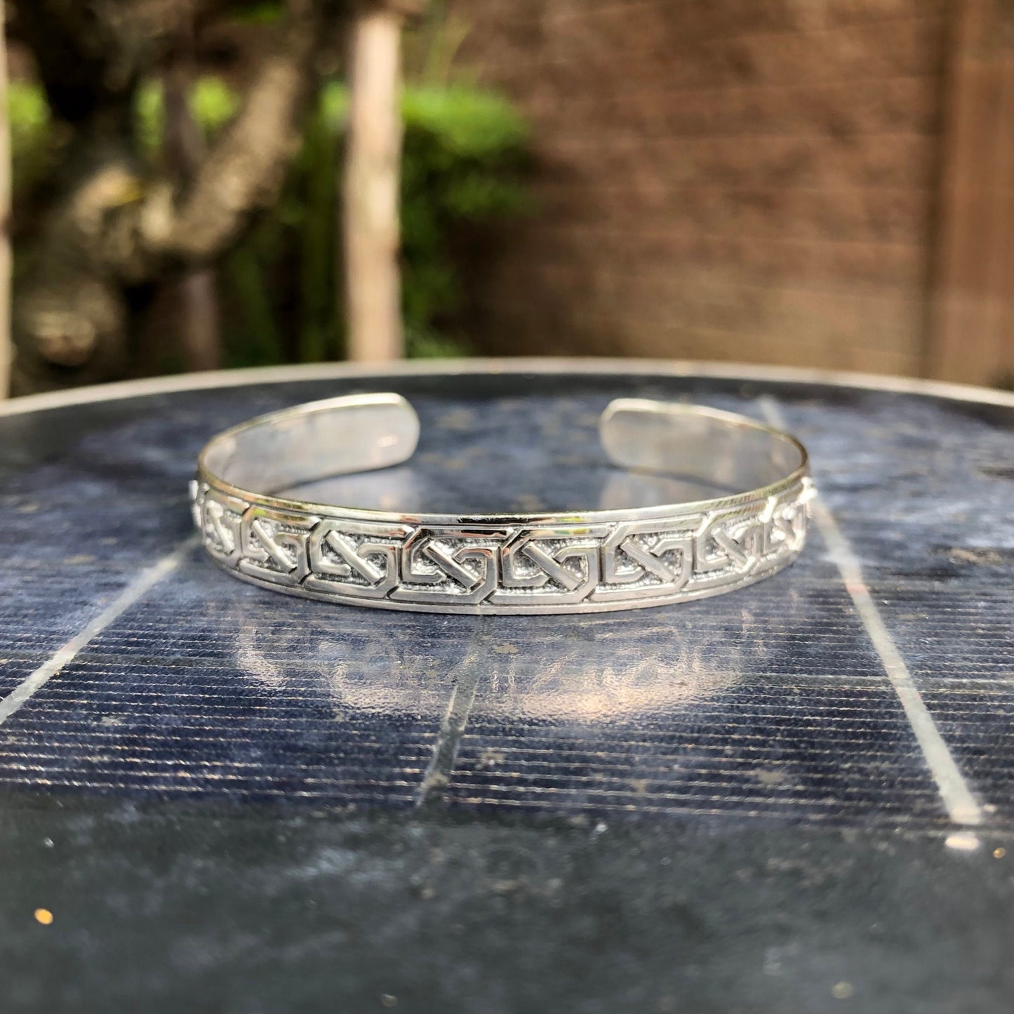 Viking Celtic Knot Design Cuff Bracelet