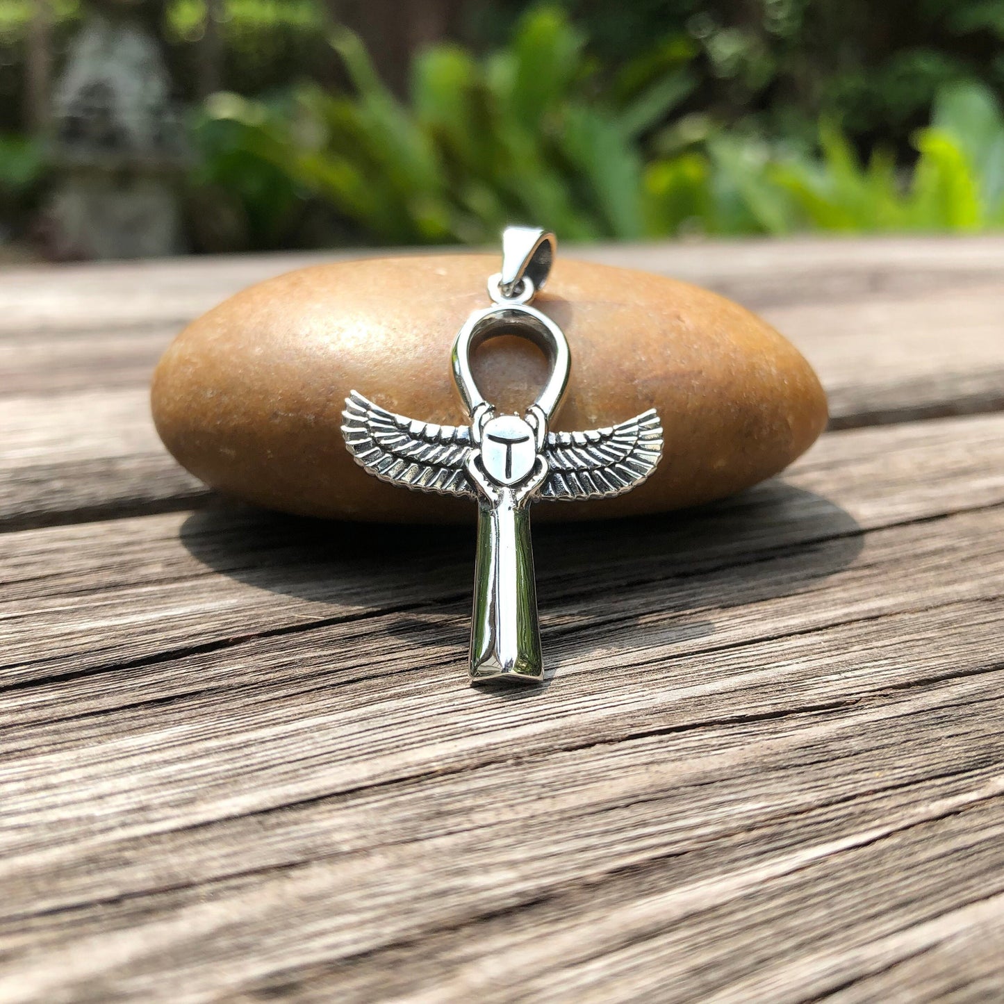 Egypt Cross Ankh Egpytian Scarab Pendant/Necklace