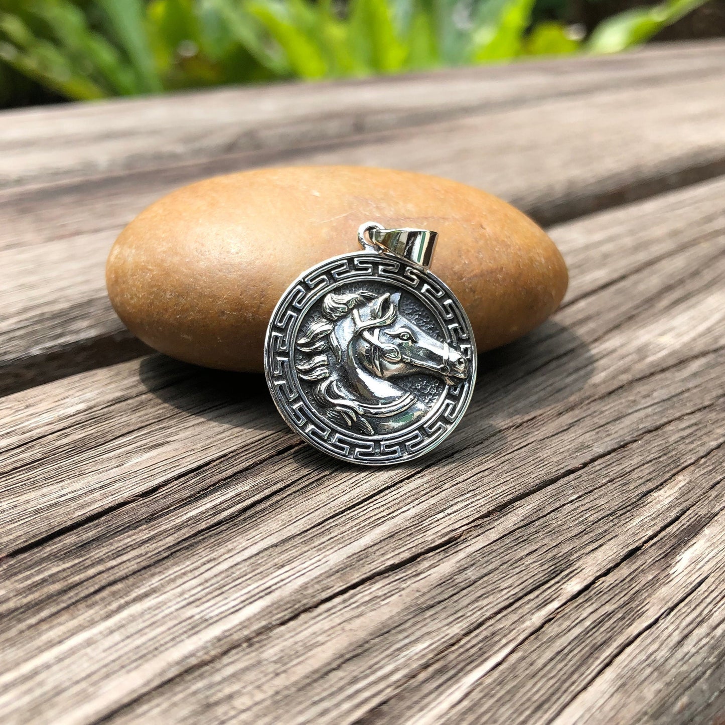 Horse Greek Key Pendant/Necklace