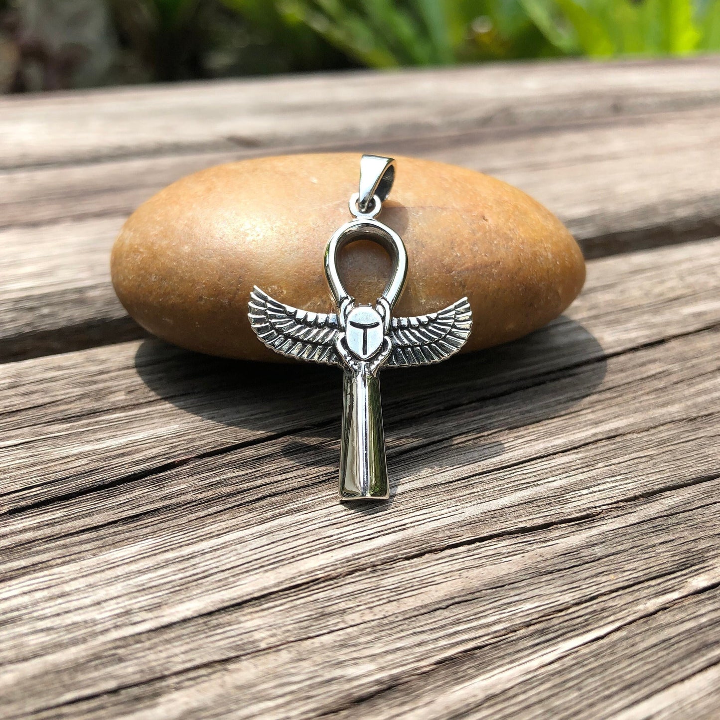 Egypt Cross Ankh Egpytian Scarab Pendant/Necklace