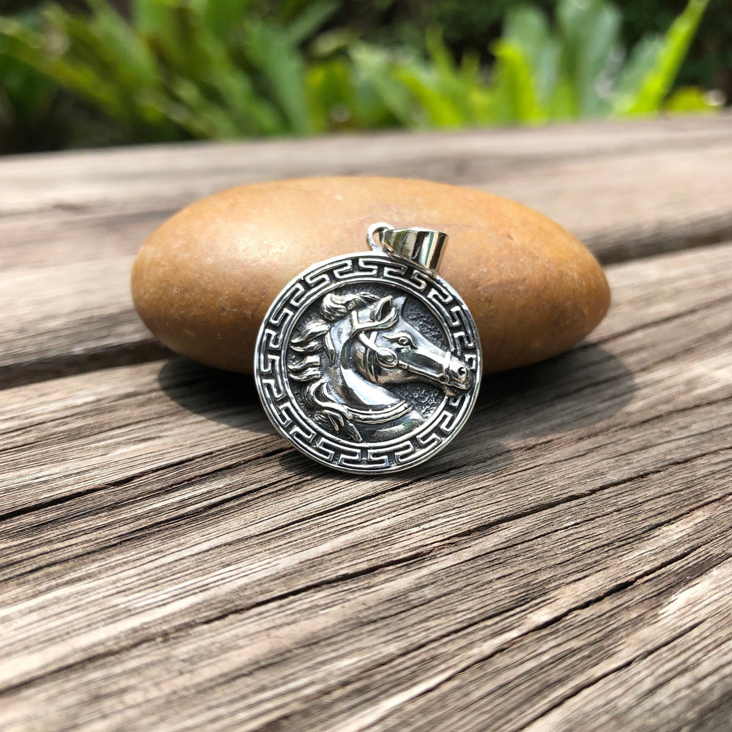 Horse Greek Key Pendant/Necklace