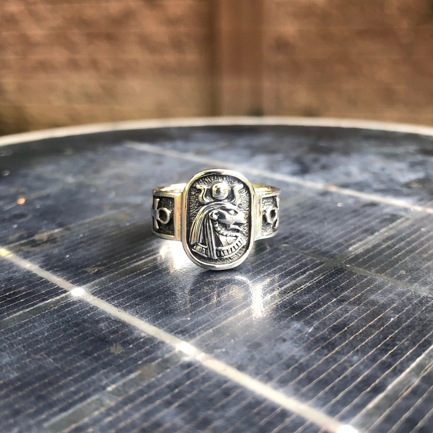 Sekhmet Egyptian Goddess of War & Egyptian Cross Ankh Ring
