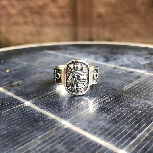 Sekhmet Egyptian Goddess of War & Egyptian Cross Ankh Ring