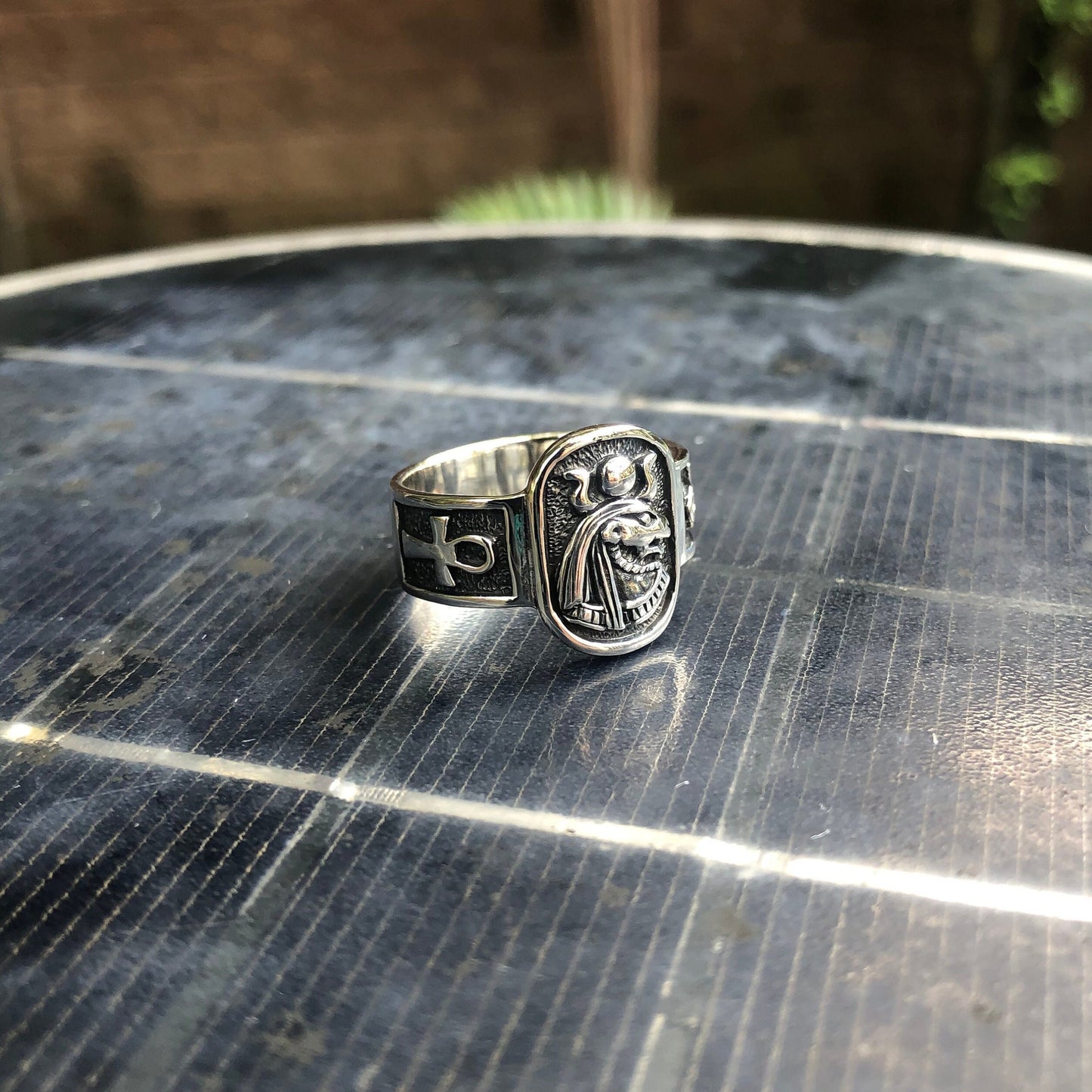 Sekhmet Egyptian Goddess of War & Egyptian Cross Ankh Ring