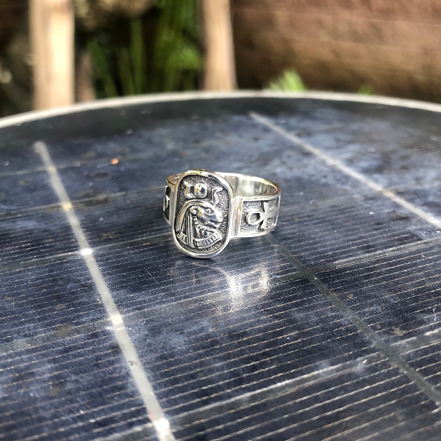 Sekhmet Egyptian Goddess of War & Egyptian Cross Ankh Ring