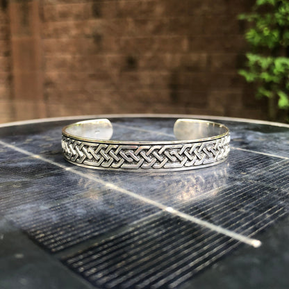 Viking Celtic Knot Infinity Cuff Bracelet
