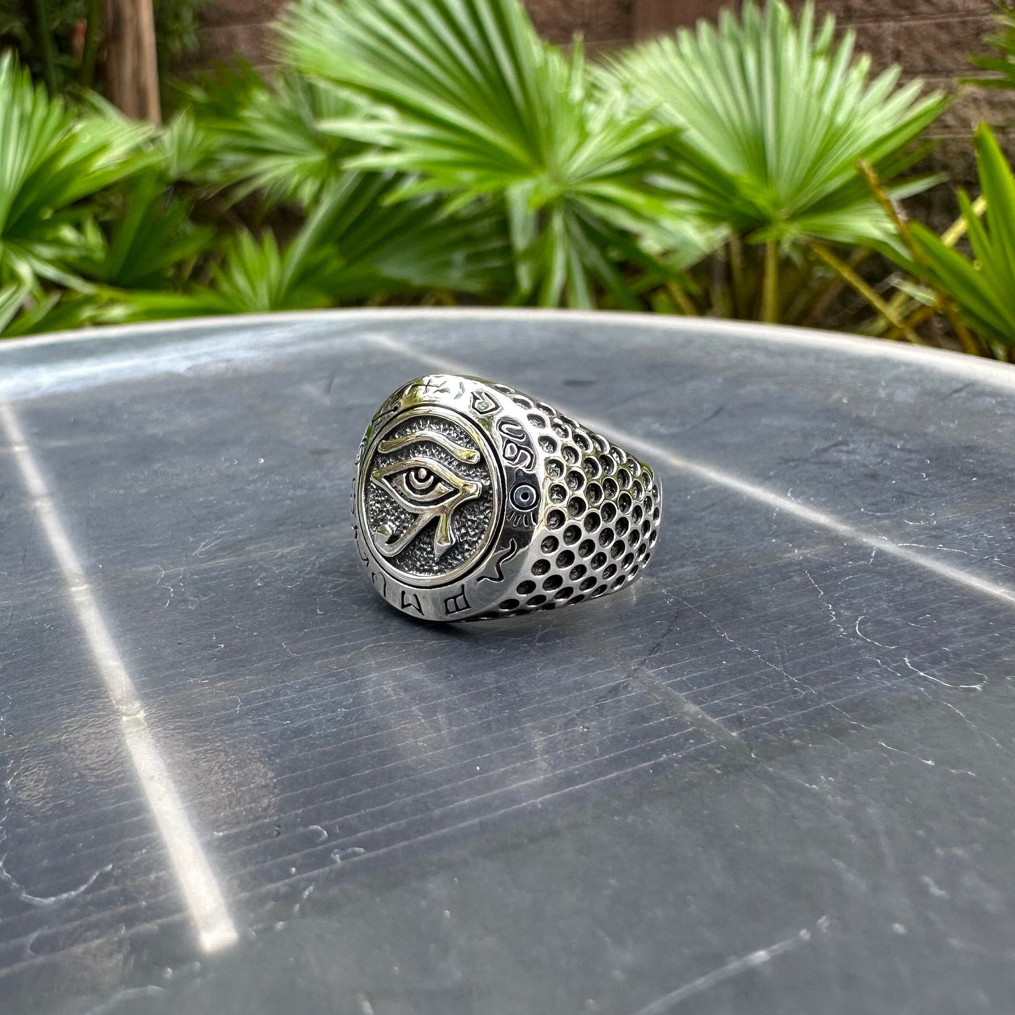 Eye of Horus Egypt Hieroglyphic Ring