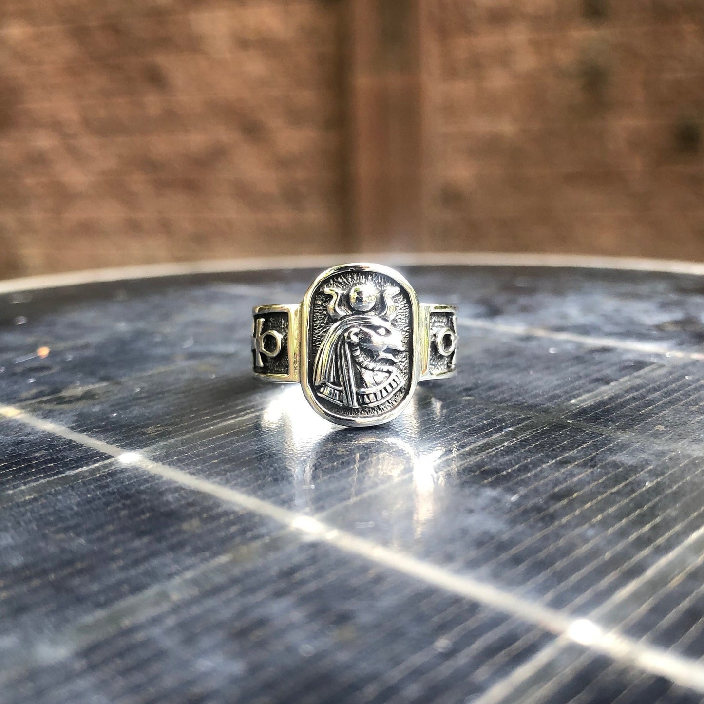 Sekhmet Egyptian Goddess of War & Egyptian Cross Ankh Ring