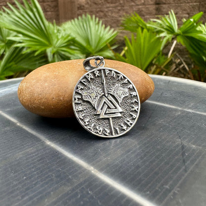 Viking Wolf Fenrir Norse Valknut Pendant/Necklace