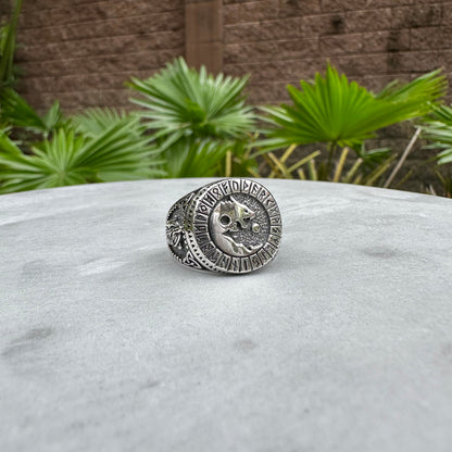 Fenrir Viking Wolf God Rune Ring