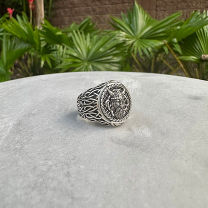 Viking God of Thunder Celtic Knot Design Ring