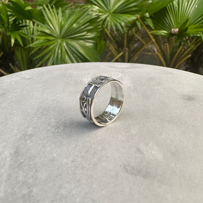 Ankh & Egypt Eye of Horus Band Ring