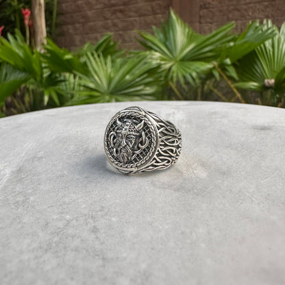 Viking God of Thunder Celtic Knot Design Ring