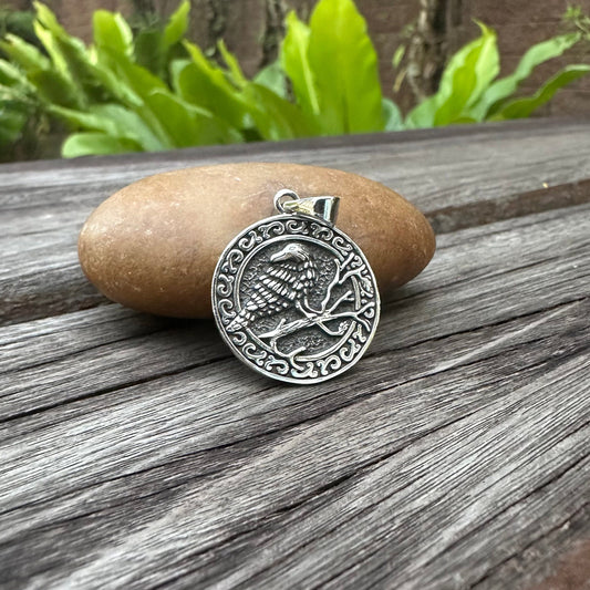 Odin's Raven Companion Huginn & Muninn Pendant/Necklace