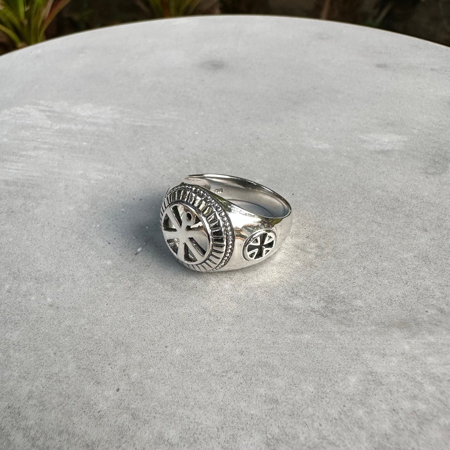 Chi-Rho Knight Templar Ring