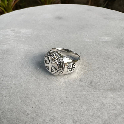 Chi-Rho Knight Templar Ring