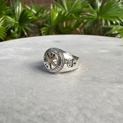 Chi-Rho Knight Templar Ring