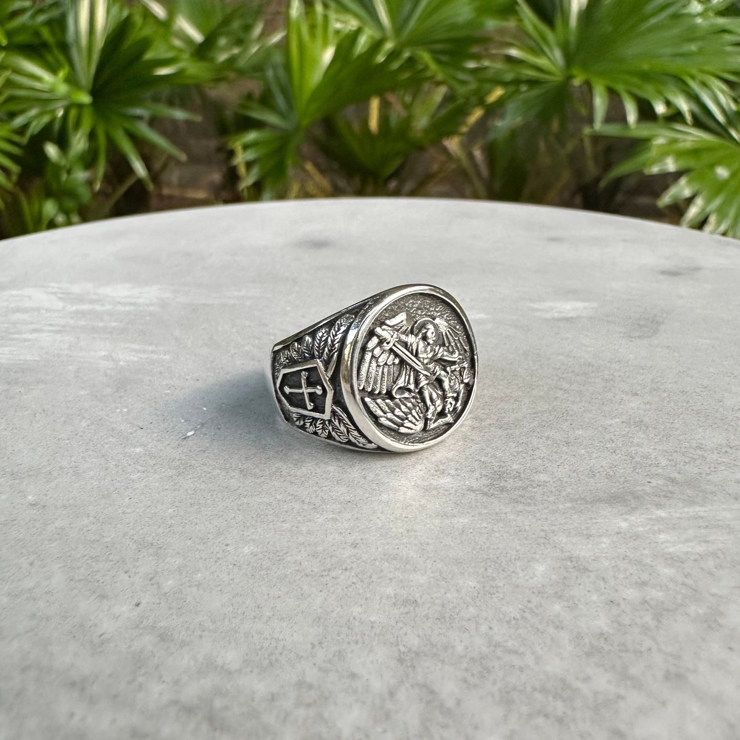 Saint Michael Guardian Angel Knight Templar Ring