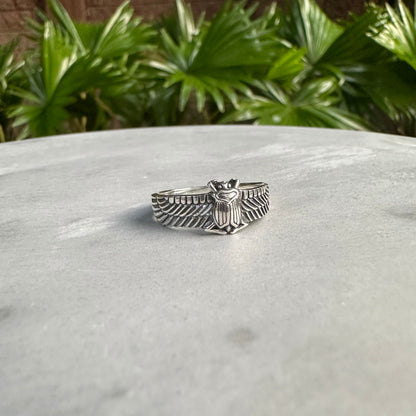 Egyptian Beetle Scarab Bug Ring